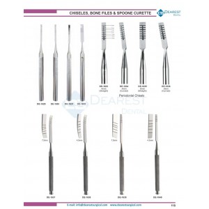 Chiseles - Bone Files & Spoone Curette