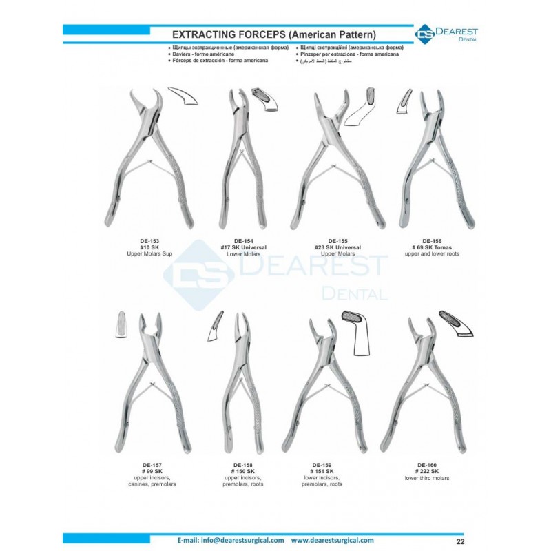 Extracting Forceps American Pattern