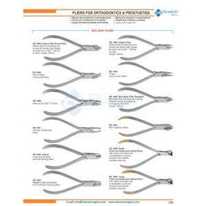 Pliers For Orthodontics & Prostheties